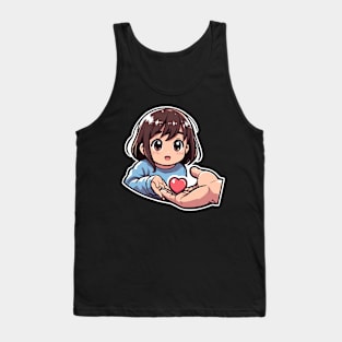 DO GOOD Little Girl Heart Receiver Tank Top